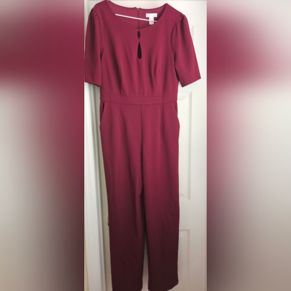 London Times Rich Red Jumpsuit